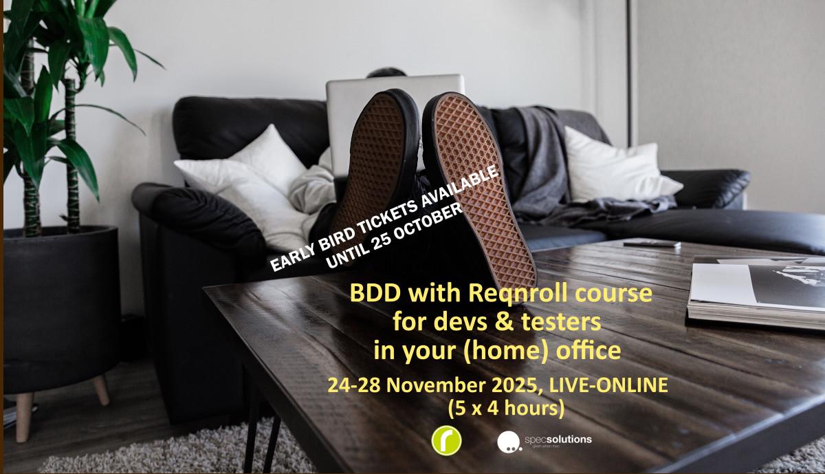 BDD with Reqnroll remote course, 24-28 November 2025